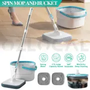 Spin Mop and Bucket Set 2 in 1 Dirty&Clean Water Separation with Microfiber Pad