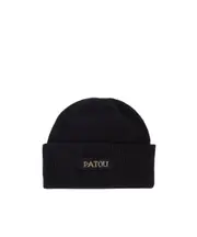 Patou Logo-Patch Turn-Up Brim Beanie One size BLACK