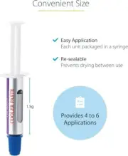 Star Tech 1.5g Metal Oxide Thermal CPU Paste Compound Tube Syringe for Heatsink