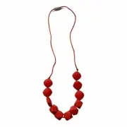 Lil Jumbl Food Grade Silicone BPA Free Baby Teething Necklace FK021 Red