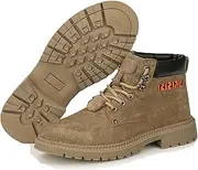 [BIAJIAZHUA] Steel Toe Boots Anti-Puncture Anti-Smash Anti-Colision,Safety Shoes with Rubber Sole,Men's Industrial and Construction Shoes,Comfortable Breathable,Indestructible Steel Toe Shoes(9)