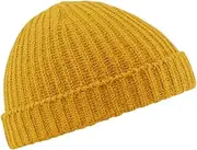 [Beechfield] Unisex Retro Trawler Winter Beanie Hat (UK Size: One Size) (Mustard)