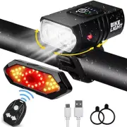 USB Rechargeable Bicycle LED Light 1000lm Bike Headlight & Taillight Flash Lamp
