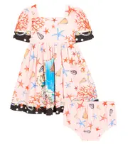 [Dolce & Gabbana Kids] Dolce & Gabbana Kids Baby Capri printed cotton dress and bloomers set M 3-6 multicoloured