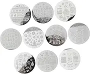 SOESFOUFU Metal Christmas Nail Stamping Templates Diy Manicure Nail Art Stamping Plates