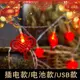 中國結led彩燈閃燈串燈節日裝飾燈小紅燈籠電池春節新年客廳防水