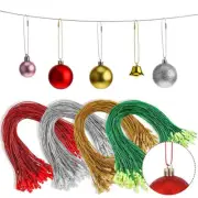 Christmas Tree Hanging Tags Gold and Silver Thread Christmas Ball Rope String ~
