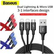 Charging Cable Baseus Rapid Series 3-in-1 Cable Micro Dual iOS For iPh 3A 1.2M