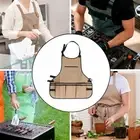 Gardening Apron with Multi Pocket Pottery Apron for Chef Carpentry Crafts
