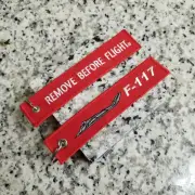 F-117 Nighthawk Remove Before Flight ® Keychain, Tag, Streamer!