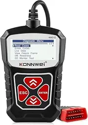 KONNWEI KW310 OBD2 Scanner Full OBDII Functions 10 Modes Car Engine Diagnostic Scanner Tool for All 1996 and Newer Cars (Black)