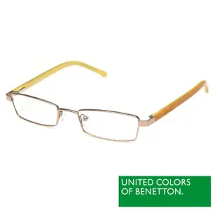 【BENETTON 班尼頓】專業兒童眼鏡 金屬質感框形系列(橘黃 BB026-03)