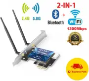 PCI Express WiFi Adapter 1300Mbps 2.4G 5G 6G AC Wireless Network Card +BLUETOOTH