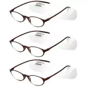 Calabria 719 Flexie Oval Reading Glasses +5.00 Tortoise (3pack) Men/Women Bendab