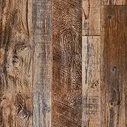 WENMER 23.6" x 118" Brown Wood Peel and Stick Wallpaper Shiplap Self Adhesive Wallpaper Wood Plank Wall Paper for Cabinet Countertop Shelf Drawer Wall Door