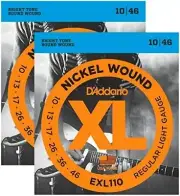 D'Addario EXL110 Guitar Strings 2 Complete sets UPC 019954141271