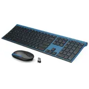 Wireless Keyboard and Mouse, 2.4GHz Rechargeable Quiet Full-Size Keyboard and...