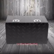 30"x18"x17" Black Pickup/Trailer Trunk Bed Utility Storage Flat Tool Box+Lock