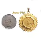 1/10 Oz. American Liberty eagle gold coin set in 14 k gold designer pendant