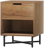 Artiss Bedside Table with Drawers High Gloss Nightstand, Bedroom Living Room Home Furniture, Bed End Side Storage Cabinet Space Saving Organizer Unit Oak