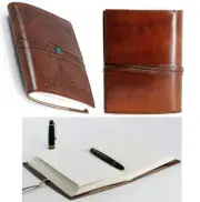 Handmade Leather Journals Refillable Lined Paper Diaries Gift Christmas Birthday