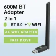 2-in-1 Bluetooth 5.0 Dual Band Wireless USB WiFi Adapter Dongle T0V2
