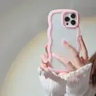 Cute clear simple wave iPhone Case For iPhone 14 14max 13 max 12 11 Pro 7Plus