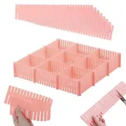 8 Pcs DIY Grid Drawer Organizer Adjustable Drawers Divider for Socks Bras Ties