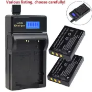Battery or Slim Charger for Fuji NP-120 NP-120B & Ordro HDV-P72 HDR-AC1 HDR-AC3