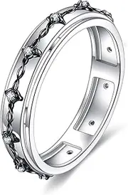 [ZPMMPZ] Anxiety Spinner Ring 925 Sterling Silver Celtic Knot Fidget Ring Stress Ring Jewelry Gifts for Women Men, Sterling Silver, No Gemstone