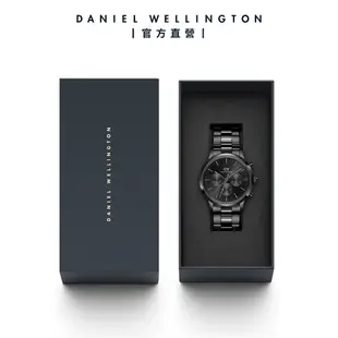 【Daniel Wellington】DW 手錶 Iconic Chronograph 42ｍｍ曜夜黑三眼精鋼錶黑錶盤