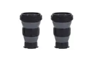2x Pokito 475ml Hot Cold Pop Up Cup Collapsible Reusable Travel Eco-Friendly BLK