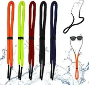 [WhizNook] Pack of 5 Glasses Straps Floating 34 cm Neoprene Elastic Sports Glasses Strap, Retainer Strap Waterproof, Multicoloured Adjustable Anti-Loss Glasses Straps for Water Sports Boating Men Women