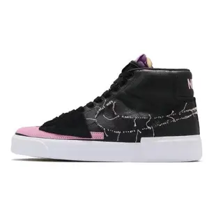 Nike 滑板鞋 Zoom Blazer Mid 男女鞋 SB 基本款 簡約 氣墊 舒適 情侶穿搭 黑 粉 DA2189002 [ACS 跨運動]