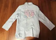 Adidas Originals Women's Plus Size Baby Blue Blazer Suit Jacket - Size 2X HT3764