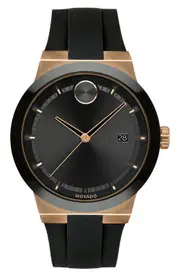 Movado Bold Fusion Silicone Strap Watch, 42mm