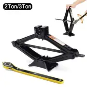 2T/3T Car Scissor Jack Auto Emergency Crank Lift Stand Labor-Saving Repair Tire
