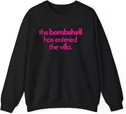 [X.Style] The Bombshell Has Entered The Villa Funny Got A Text Chat Meme Sweatshirt for Adults Crew Neck Long Sleeve Pullover Black S