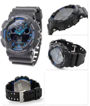 Casio G-SHOCK World Time Alarm Timer Shock-Resistant GA-100-1A2 200M Mens Watch