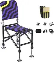 Fizepgo Portable Fishing Chair,Small Portable Folding Camping Chair | Stable Ground Stool Travel Seating for Backpacking Picnic Climbing