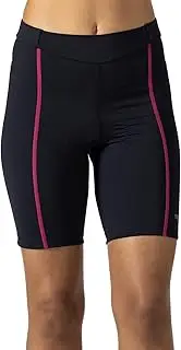Terry Bella Womens Bike Shorts Padded - 8.5 Inch Inseam - Compression Breathable Moisture Wicking Black Cycling Shorts