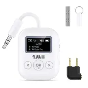 1Mii Bluetooth 5.3 Transmitter Receiver with OLED Display Dual-in-one Bluetooth