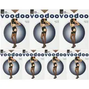 7x Voodoo Lace Top Stay Up 15 Denier Stockings Pantyhose Tights Nude Beige Bulk HXLF1N Leggings