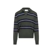 [Ami] Ami-Green And Blue Raye Polo-Uomo L STAND