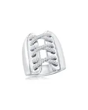 Suzy Levian Silver CZ Statement Ring