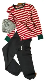 Unisex Where's Waldo Halloween Costume TEEN PANTS / SHIRT /Hat {Top &Pant JR XL