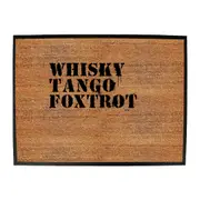 Whisky Tango Foxtrot - Funny Novelty Doormat Man Cave Floor mat