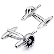 Baseball Bat, Glove and Ball Cufflinks in Silver