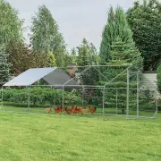 CostwayLarge Spire-Shaped Chicken Coop with Waterproof and Sun-protective Cover for Backyard/Farm-600 cm x 300 cm x 195 cm