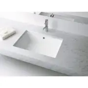 Glacier Bay Undermount Bathroom Sink 21" Rectangular Vitreous China Gloss White
